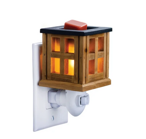 Pluggable Premium Fragrance Warmer - Wood Lantern