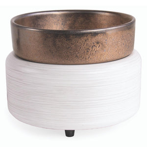 White Washed Bronze 2 in 1 Candle & Wax Melter