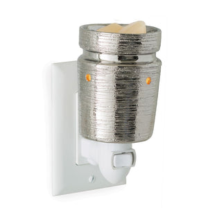 Brushed Chrome Pluggable Fragrance Warmer