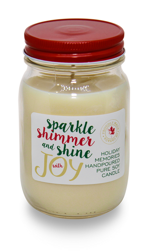 Serendipity Soy Candle Company Holiday Memories scented candle, with 